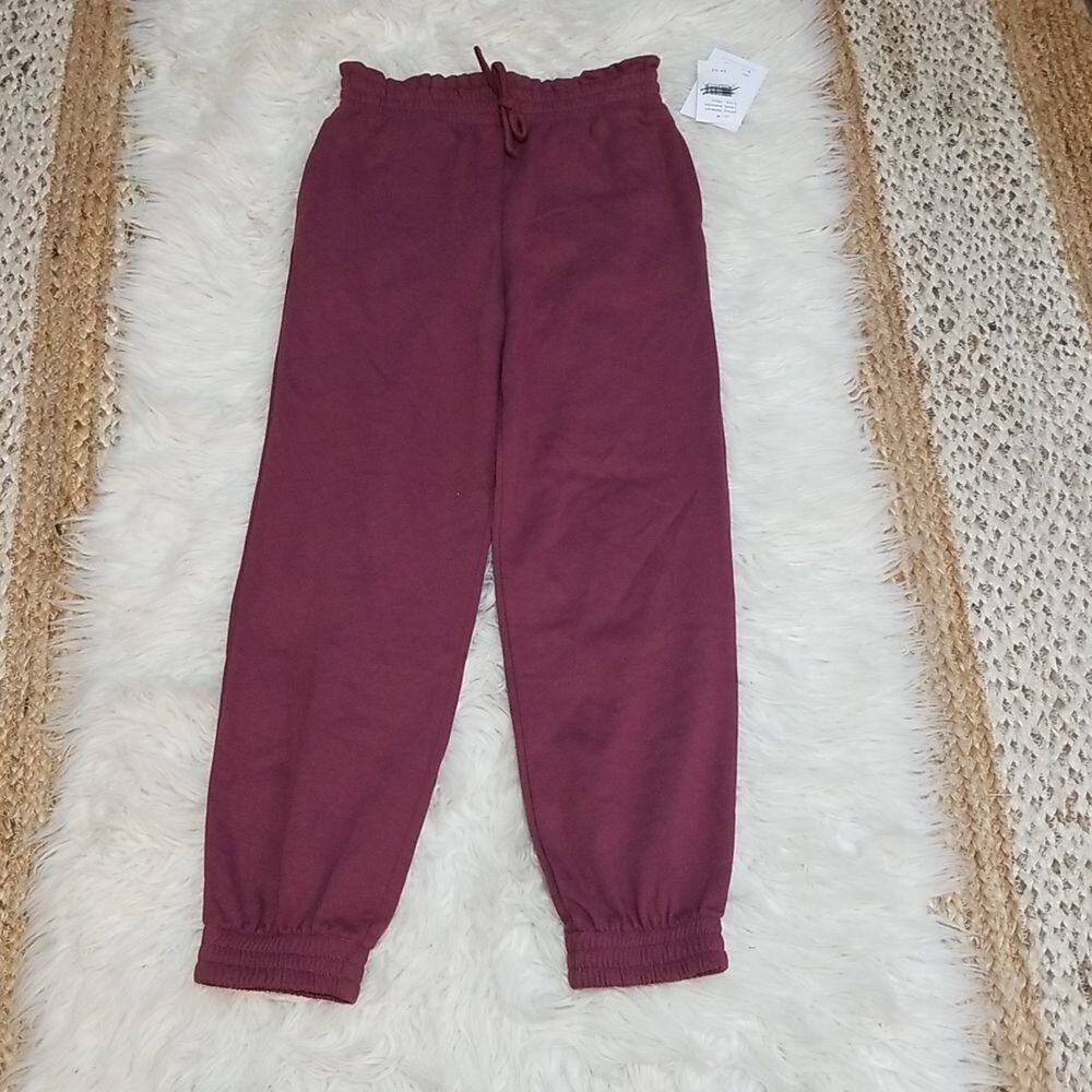 NWT Love, Fire Burgundy Sweatpant Joggers - Women's Size Small - Red/Maroon
